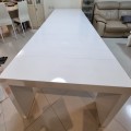 Expandable console table white highgloss