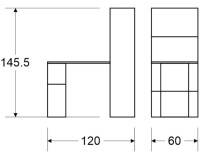 Showing image for Computer Table With Shelves 613 Computer Table With Shelves 613 image