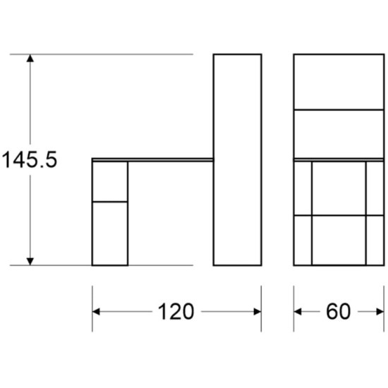 Showing image for Computer Table With Shelves 613 Computer Table With Shelves 613 image