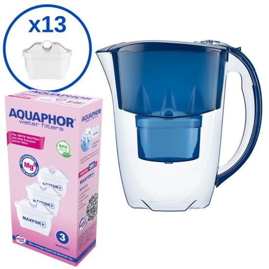 בנפח 2.8 ליטר כולל 13 סננים Amethyst קנקן טיהור מים. מסננים Aquaphor, מוצרי חשמל למטבח, מערכות טיהור וסינון מים.