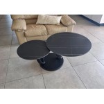 Журнальный столик из камня черного цвета 8857