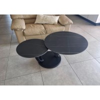 Журнальный столик из камня черного цвета 8857