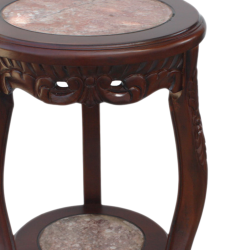 154 מעמד רוזווד עגול כפול  - שולחן צד 154 מעמד רוזווד עגול כפול  - שולחן צד