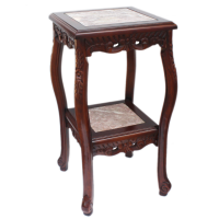 155 מעמד רוזווד מרובע כפול  - שולחן צד