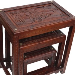 125 סט 3 שולחנות הגשה (שולחנות צד)