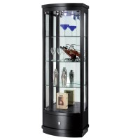Art Nouveau glass showcase, black