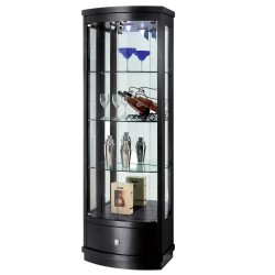 Art Nouveau glass showcase, black