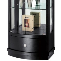 Art Nouveau glass showcase, black