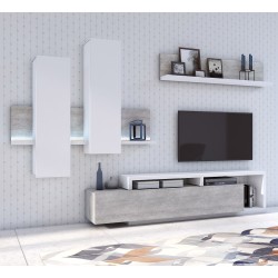  מזנון לסלון BOTA White - Beton Colorado