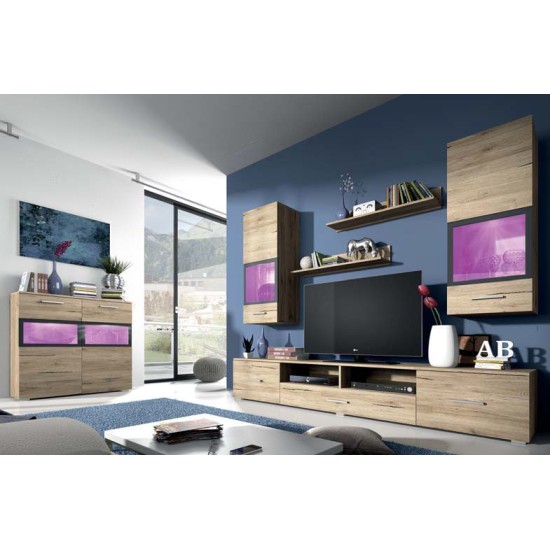 Living Room Wall Unit SARAH San Remo 09 Furniture, Furniture Wall Units, Organizational Furniture, Modern Furniture Wall Units image