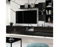 TV тумба HELIO Black 38 Мебель, Бюджетная мебель, Корпусная мебель, Модульная мебель, Телевизионные тумбы (TV), Тумбы и комоды, Коллекция HELIO Black