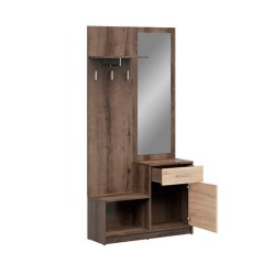 Прихожая с зеркалом и и ящиками Nepo в цвете дуб монастырский / дуб сонома Прихожая с зеркалом и и ящиками Nepo в цвете дуб монастырский / дуб сонома