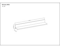 מדף תלוי TULSA White 01. ריהוט, רהיטים זולים, ריהוט ארגוני, ריהוט מודולרי, מדפים, קולקציית TULSA, קולקציית TULSA White.