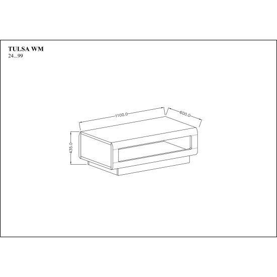 שולחן לסלון TULSA White. ריהוט, שולחנות קפה לסלון, שולחנות סלון, רהיטים זולים, ריהוט ארגוני, ריהוט מודולרי, שולחנות קפה, קולקציית TULSA, קולקציית TULSA White.