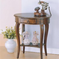 Oval Wood Side Table B0263