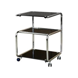 Black tempered glass serving table Z02 Black tempered glass serving table Z02