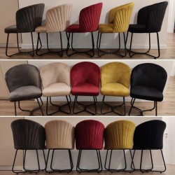 Velvet fabric chair Alon 2 Velvet fabric chair Alon 2
