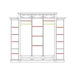 Шкаф 5-ти дверный AFRODYTA натуральный шпон 223х206 Шкаф 5-ти дверный AFRODYTA натуральный шпон 223х206