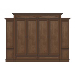 Шкаф 6-ти дверный AFRODYTA натуральный шпон 270х206 Шкаф 6-ти дверный AFRODYTA натуральный шпон 270х206