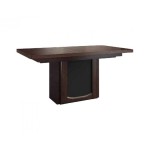 שולחן אוכל מתקפל BARI על רגל עמוד - אלון מלא