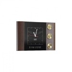 Часы с метеостанцией BARI - массив дуба 