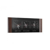 Часы тройные горизонтальные BARI - массив дуба 