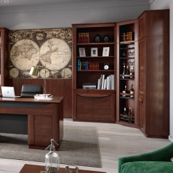 Угловая антресоль BARI (S) со стеклянной дверцей - массив дуба  Угловая антресоль BARI (S) со стеклянной дверцей - массив дуба