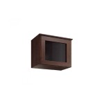Top for Single Display with a Glass door BARI (S) - solid oak
