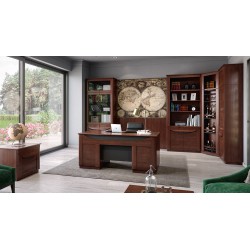 Антресоль широкая BARI (S) со стеклянными дверцами - массив дуба  Антресоль широкая BARI (S) со стеклянными дверцами - массив дуба