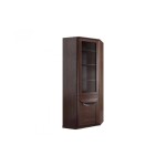 Corner Display Cabinet with glass door BARI - solid oak