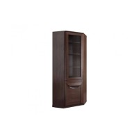 Corner Display Cabinet with glass door BARI - solid oak