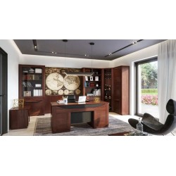 Витрина двойная высокая с выдвижными ящиками BARI - массив дуба Витрина двойная высокая с выдвижными ящиками BARI - массив дуба