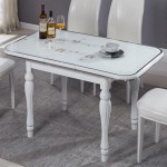 Dining table with glass top