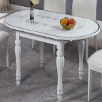 Oval table with glass top