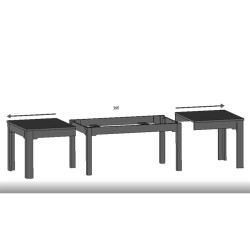 Extendable dining table 8 LEGS - natural oak veneer Extendable dining table 8 LEGS - natural oak veneer