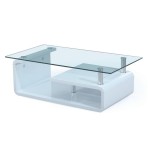 Coffee table with glass top