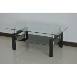 Coffee table with glass top