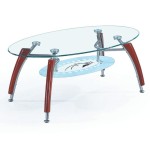 שולחן קפה אובלי מזכוכית