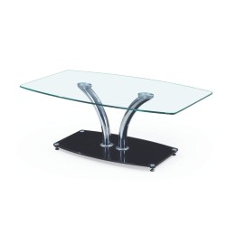 Glass coffee table with rectangular top Glass coffee table with rectangular top