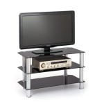 Glass TV stand, length 80 cm
