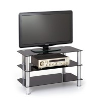 Glass TV stand, length 80 cm