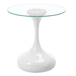 Side glass table