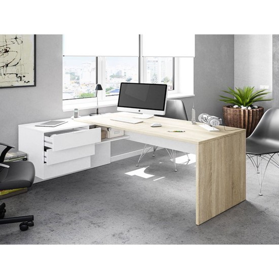 שולחן כתיבה פינתי OFFICE. ריהוט, רהיטים זולים, ריהוט ארגוני, ריהוט משרדי, שולחנות מחשב וכתיבה, שולחנות מחשב וכתיבה, ריהוט להרכבה עצמית (D.I.Y).