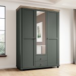 Wardrobe with 3 doors EVORA Green 19