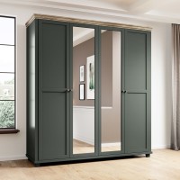 Wardrobe with 4 doors EVORA Green 20