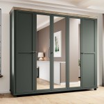 Wardrobe with 5 doors EVORA Green 21