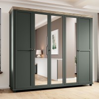 Wardrobe with 5 doors EVORA Green 21