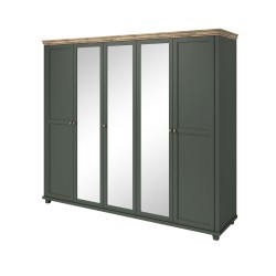 Wardrobe with 5 doors EVORA Green 21 Wardrobe with 5 doors EVORA Green 21