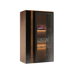 ויטרינה תלויה עם תאורה VIGO - פורניר טבעי ויטרינה תלויה עם תאורה VIGO - פורניר טבעי