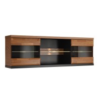 Витрина подвесная с подсветкой maxi VERANO - массив дуба